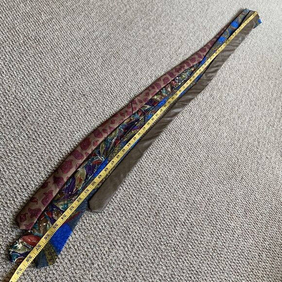 🟢 3 for $20——4 silk ties: 2 St. Stefano, Sergio Valente, & Pelle - Picture 3 of 3